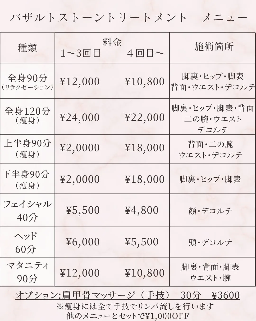 メニュー　一覧になります😊