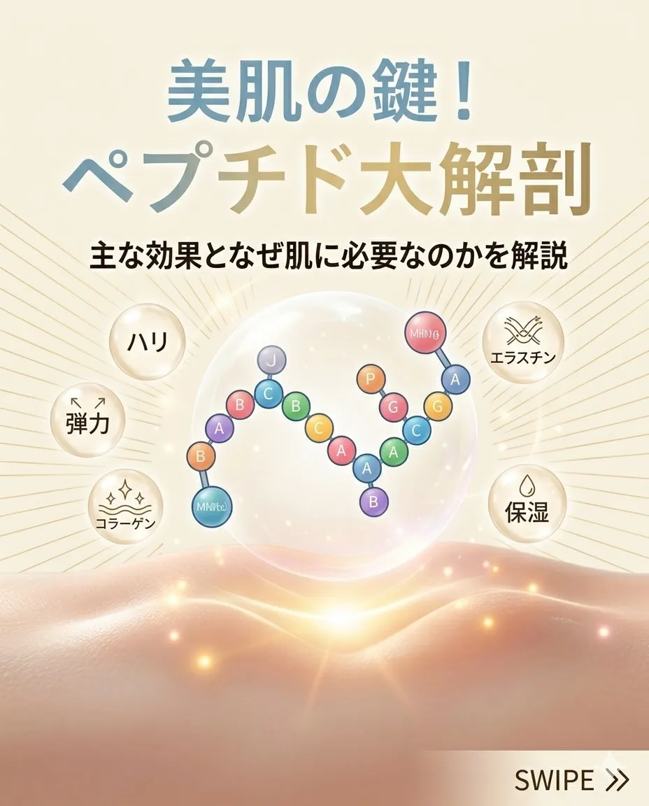 美肌の鍵🔑「ペプチド」って知ってる?